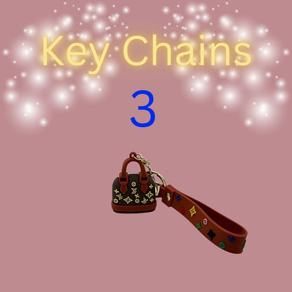 Mini Bag Keychain with Wristlet Strap – Cute Rubber Key Holder | 4 Color Options