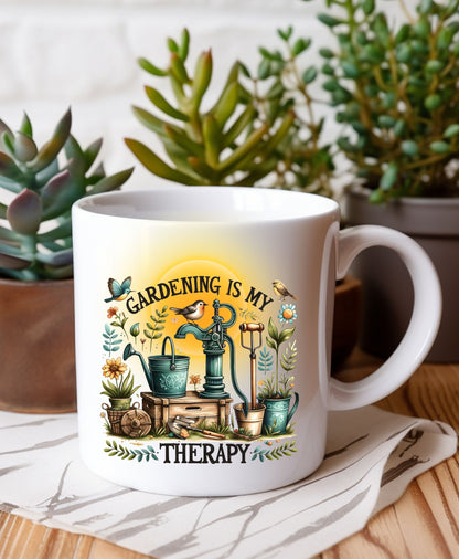 Planting Therapy Shirt Design – Gardening Lover Printable for Shirts & Mugs (Digital Download)