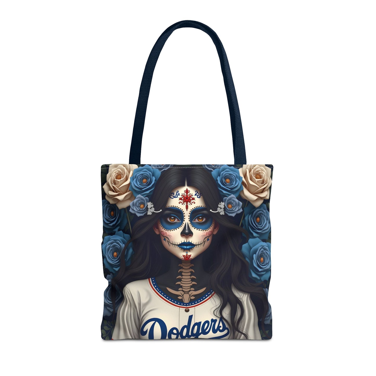 Sugar Skull Floral Tote Bag, Day of the Dead, Boho Style, Eco-Friendly Shopping, Casual Weekend Bag