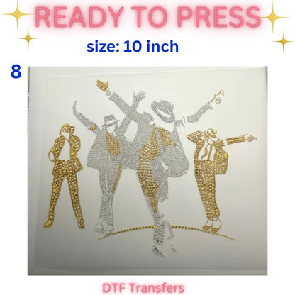 King of Pop Inspired DTF Transfer | Music Legend Tribute Heat Transfer | Ready to Press | 10 Inch Transfer | Dance Icon Design