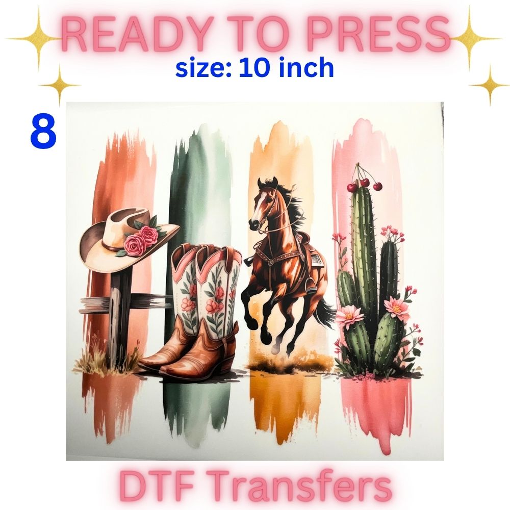 Trendy Ready-To-Press DTF Transfers | Spooky, Western, Mama & Sassy Graphic Heat Transfers | 10 Inch Designs