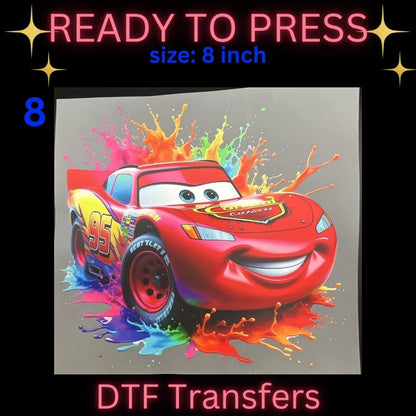 Cute Cartoon & Gamer Inspired DTF Transfers | Kids Character Style Heat Transfers | Ready To Press 8 Inch