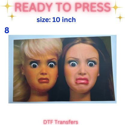 Ready to Press DTF Transfers | Sports Mom | Veteran | Nana | Funny Face Designs | 10 Inch Heat Transfers