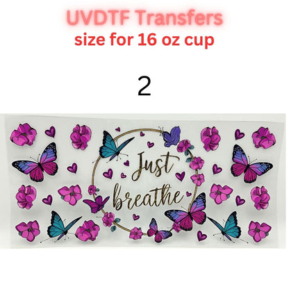 Faith, Western & Floral UV DTF Cup Wrap Transfers | Inspirational & Boho 16 oz Libby Cup Decals