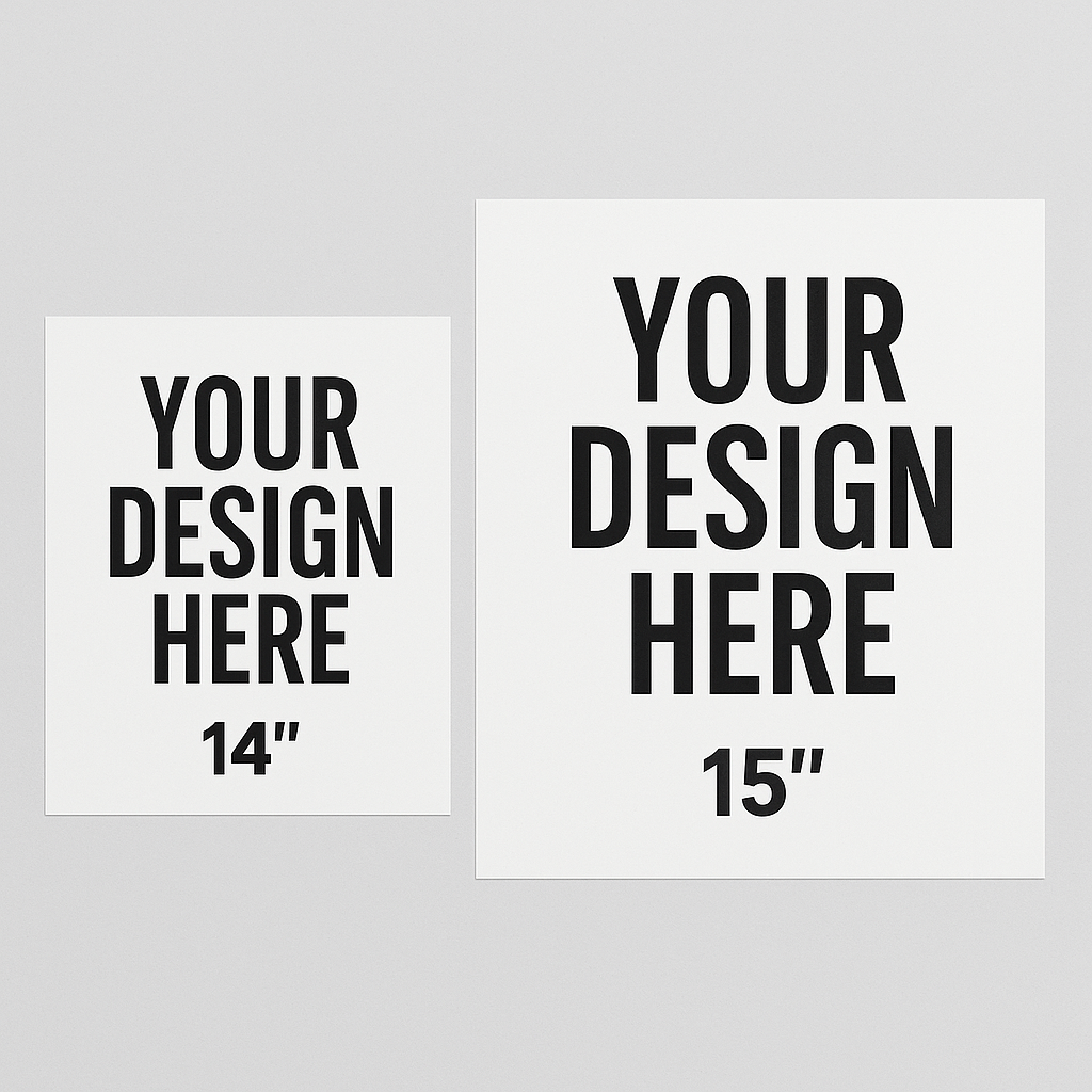 Premium DTF Transfer Sheets – 14" & 15" Sizes