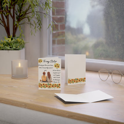 To My Sister – Birthday Card Printable PDF & PNG Files (Digital Download) Sunflowers