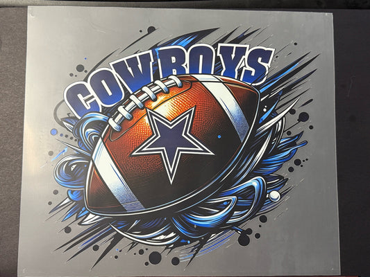 🏈 Blue Star Football DTF Transfer – Sports Fan Design