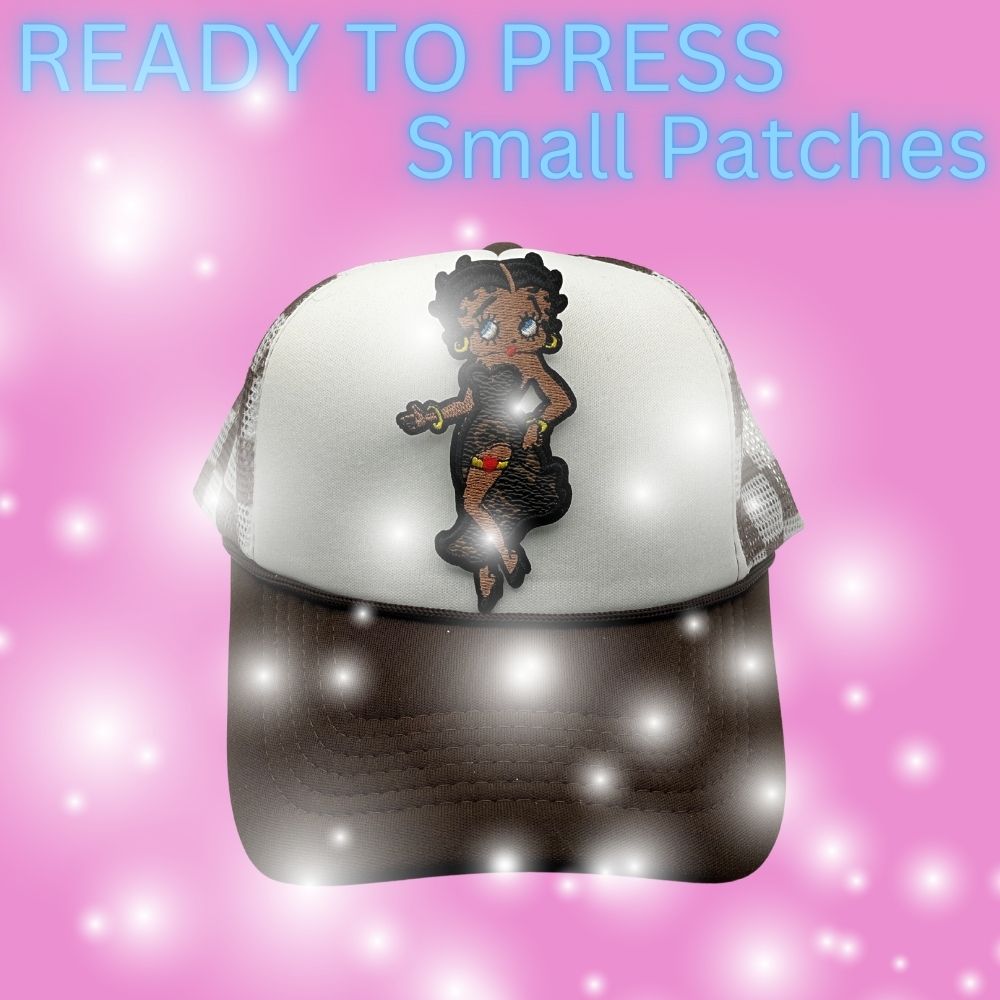 Ready-to-Press Small Fashion Girl Embroidered Patches | Trendy Cartoon Style | Heat Press Appliqués