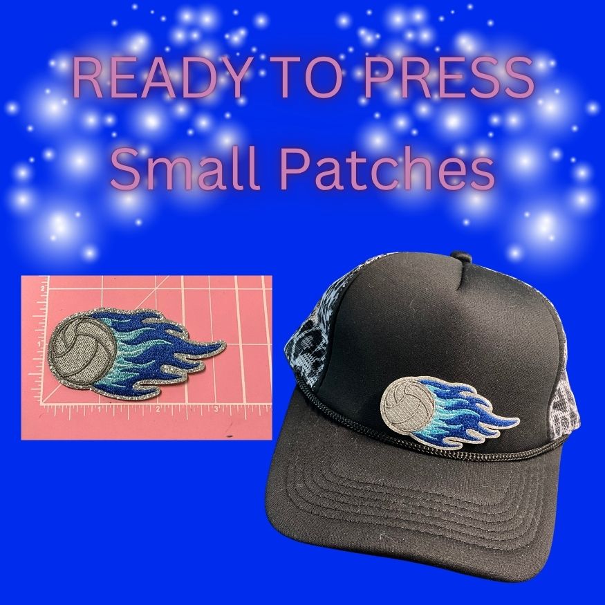 READY TO PRESS Small Sports Patches | Embroidered Iron-On Hat & Apparel Patches