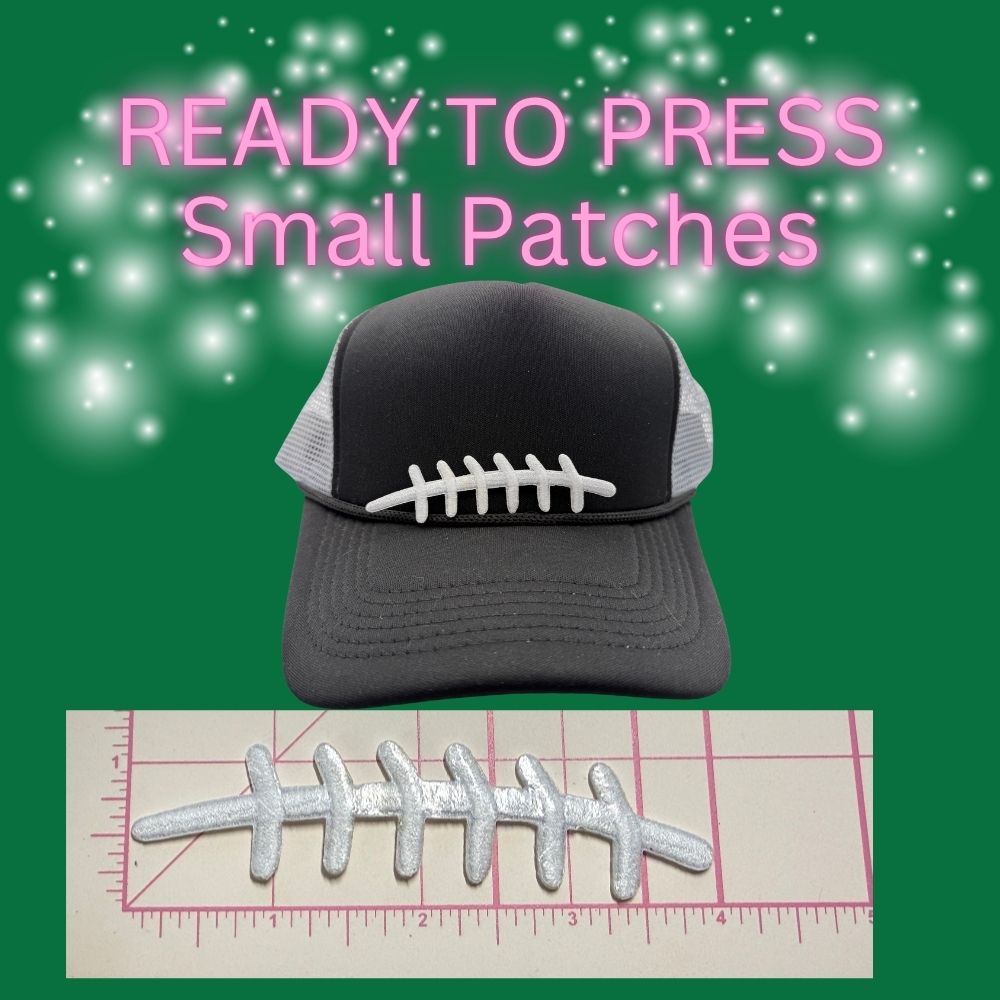 Game Day Sequin Sports Patches – Ready to Press Small Football & Baseball Iron-On Appliqués