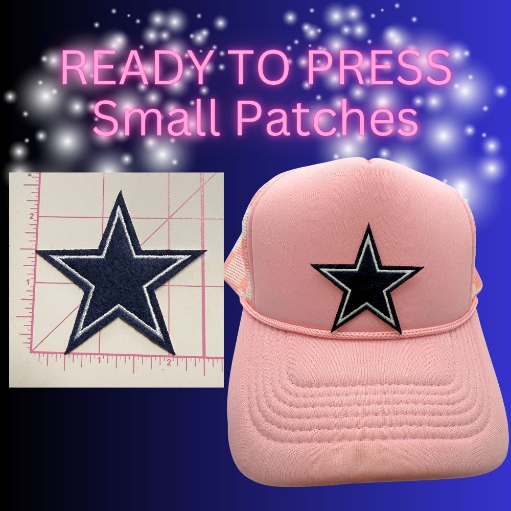 Embroidered Star Football-Inspired Patches – Small Ready to Press Iron-On