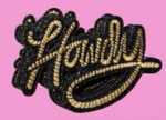 Chenille Howdy & Ribbon Rope Patches – Western Word & Bow Iron-On Appliques for DIY Clothing