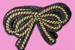Chenille Howdy & Ribbon Rope Patches – Western Word & Bow Iron-On Appliques for DIY Clothing