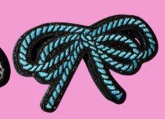 Chenille Howdy & Ribbon Rope Patches – Western Word & Bow Iron-On Appliques for DIY Clothing