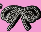 Chenille Howdy & Ribbon Rope Patches – Western Word & Bow Iron-On Appliques for DIY Clothing