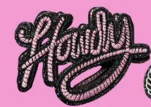 Chenille Howdy & Ribbon Rope Patches – Western Word & Bow Iron-On Appliques for DIY Clothing