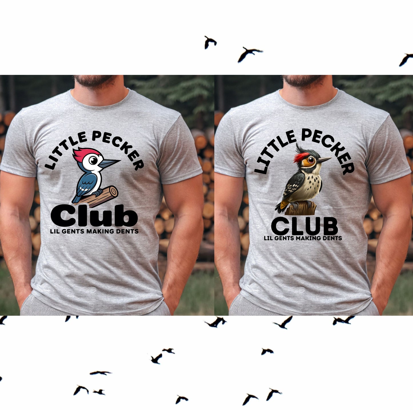Little Pecker Club PNG & SVG Digital Files – Funny Woodpecker Designs for Sublimation, Cricut & Printing