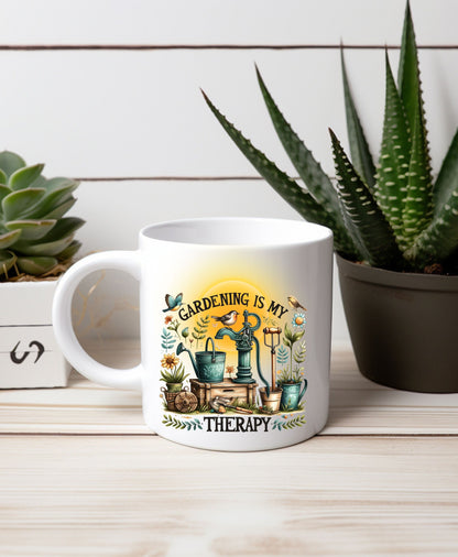 Planting Therapy Shirt Design – Gardening Lover Printable for Shirts & Mugs (Digital Download)