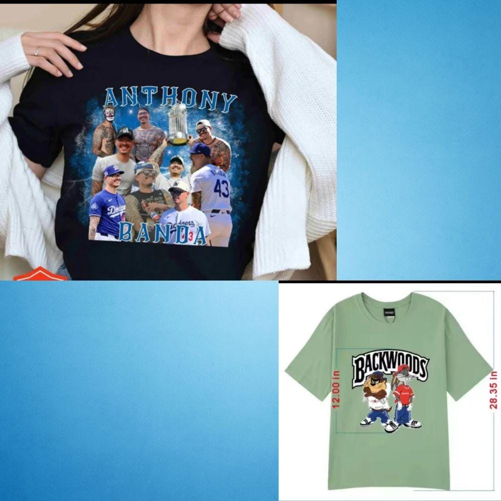 Blue Banda Baseball DTF Transfers – Ready to Press Heat Press Designs