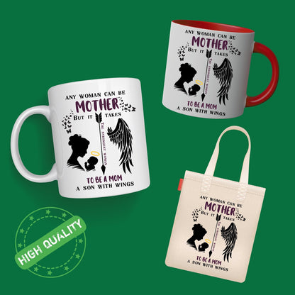 Mom of a Son With Wings – Memorial PNG & SVG Digital Files for Cricut & Sublimation