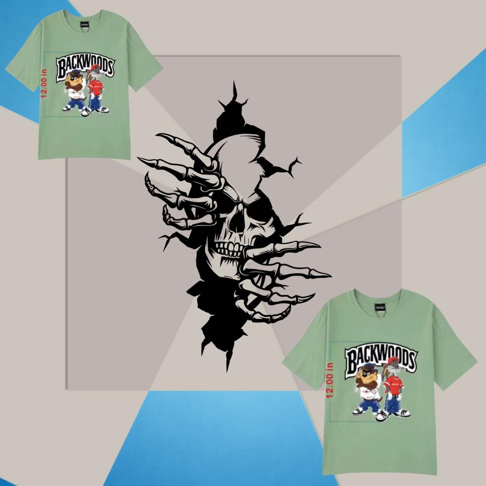 Skull in the Wall DTF Transfer – Ready to Press Heat Transfer for Shirts, Hoodies & Totes