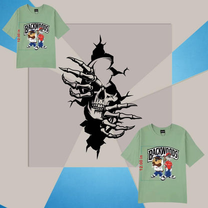 Skull in the Wall DTF Transfer – Ready to Press Heat Transfer for Shirts, Hoodies & Totes