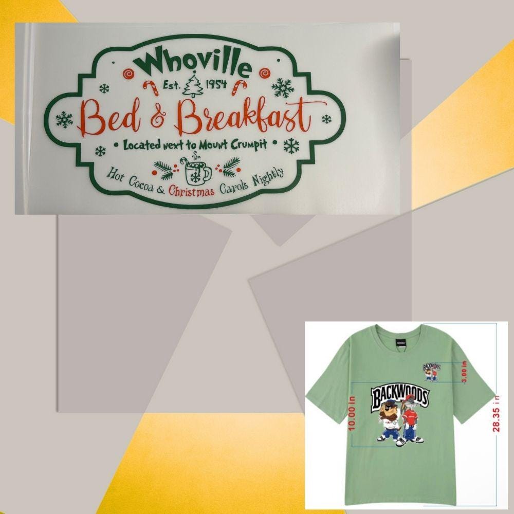 Whoville Bed & Breakfast Holiday DTF Transfer – Christmas Sign Logo Heat Press Design