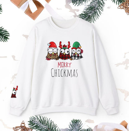 Merry Chickmas Chicken PNG – Funny Christmas Farm Sublimation Digital Download