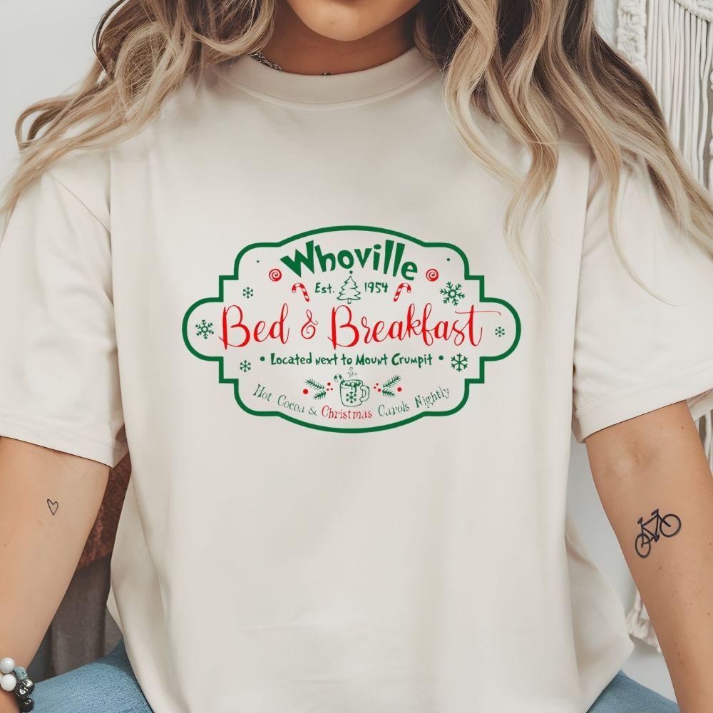 Whoville Bed & Breakfast Holiday DTF Transfer – Christmas Sign Logo Heat Press Design