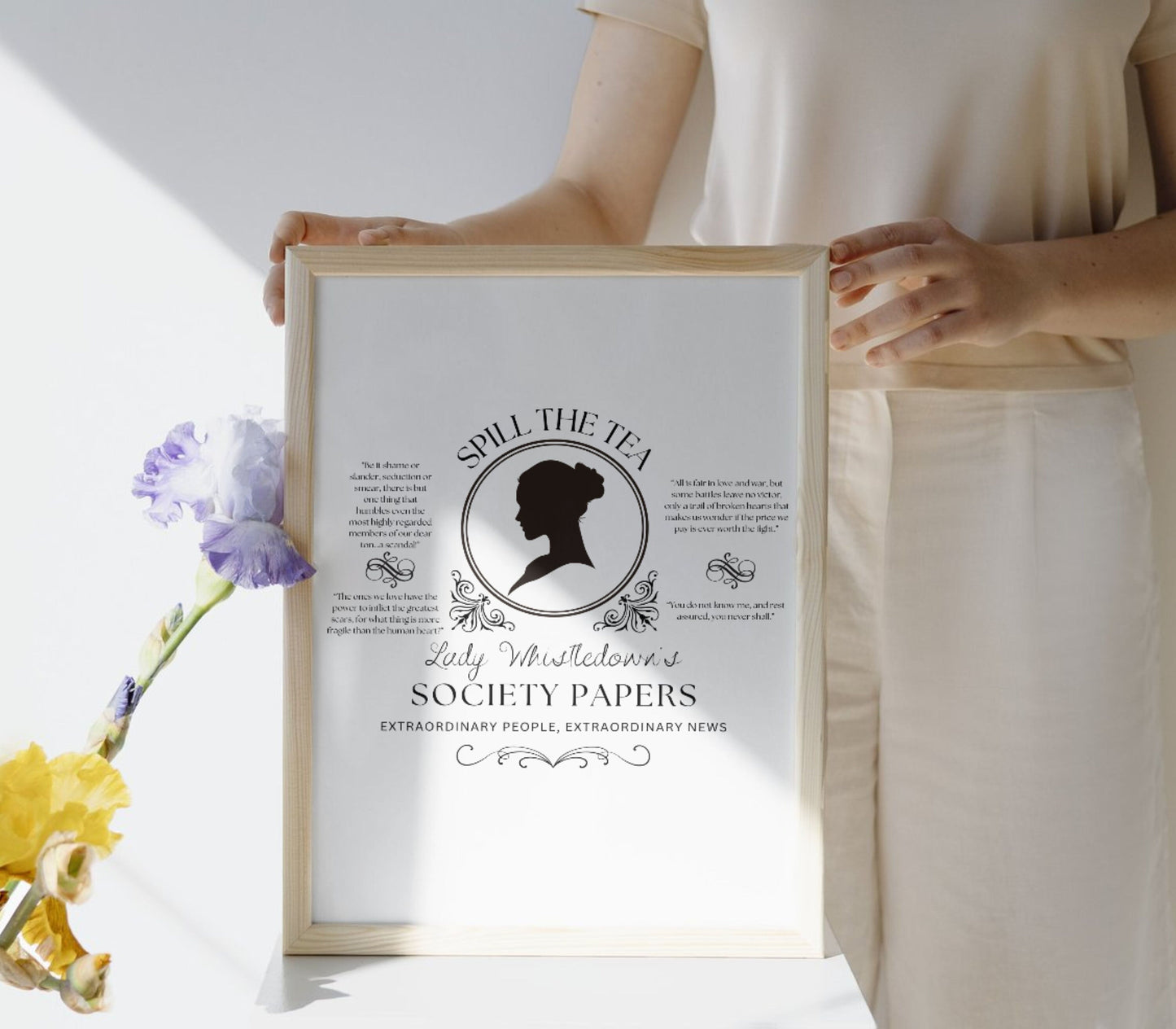 Spill The Tea Lady Whistledown PNG & SVG – Bridgerton Fashion Digital Designs
