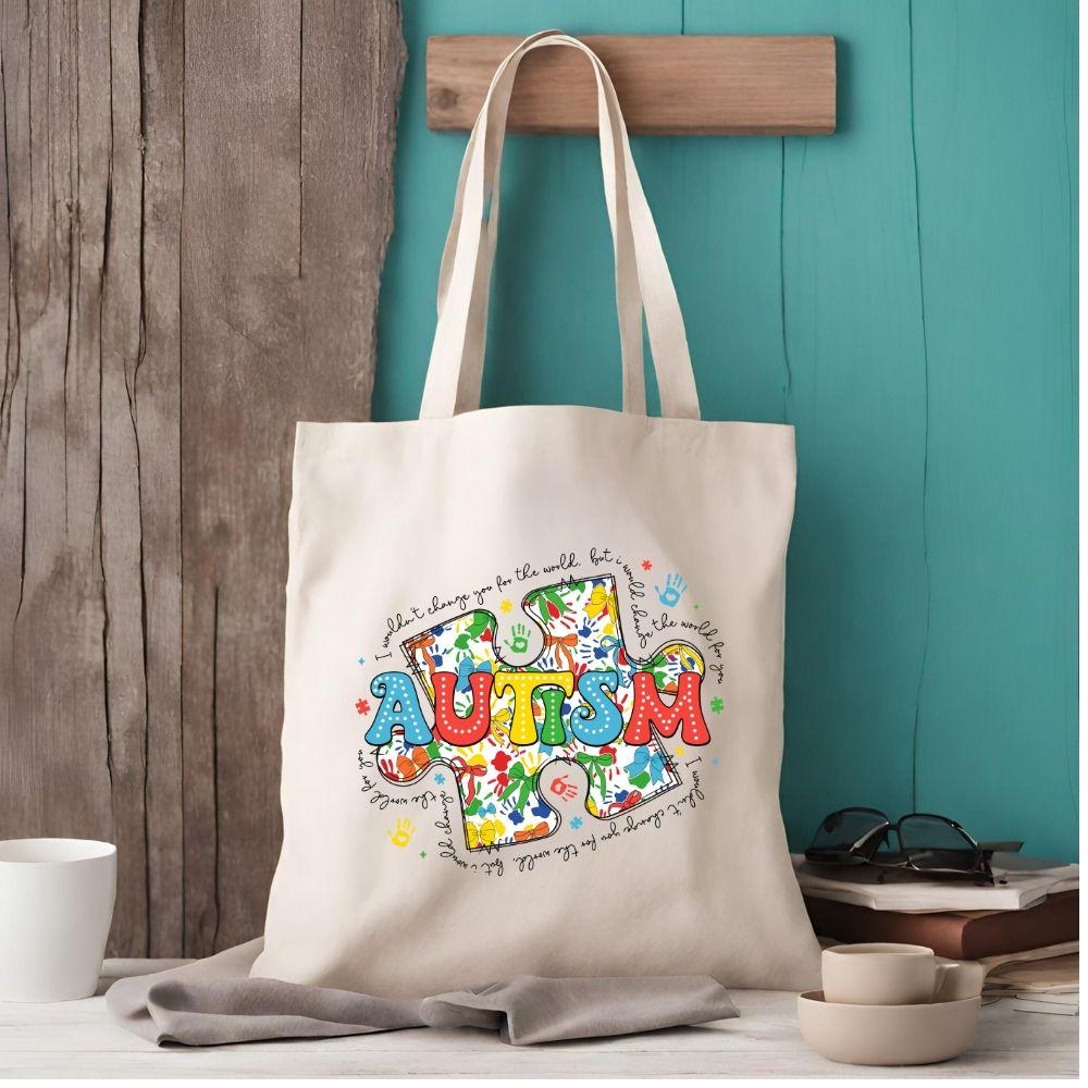 Autism Awareness Puzzle Bow DTF Heat Transfers – Ready to Press