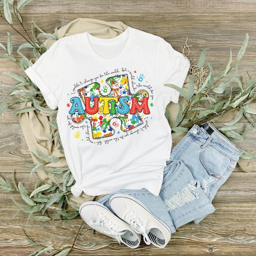 Autism Awareness Puzzle Bow DTF Heat Transfers – Ready to Press