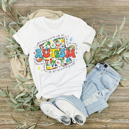 Autism Awareness Puzzle Bow DTF Heat Transfers – Ready to Press