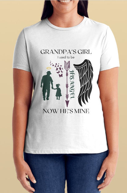 Grandpa’s Girl His Angel Now He’s Mine – Memorial SVG & PNG Files for Cricut & Sublimation