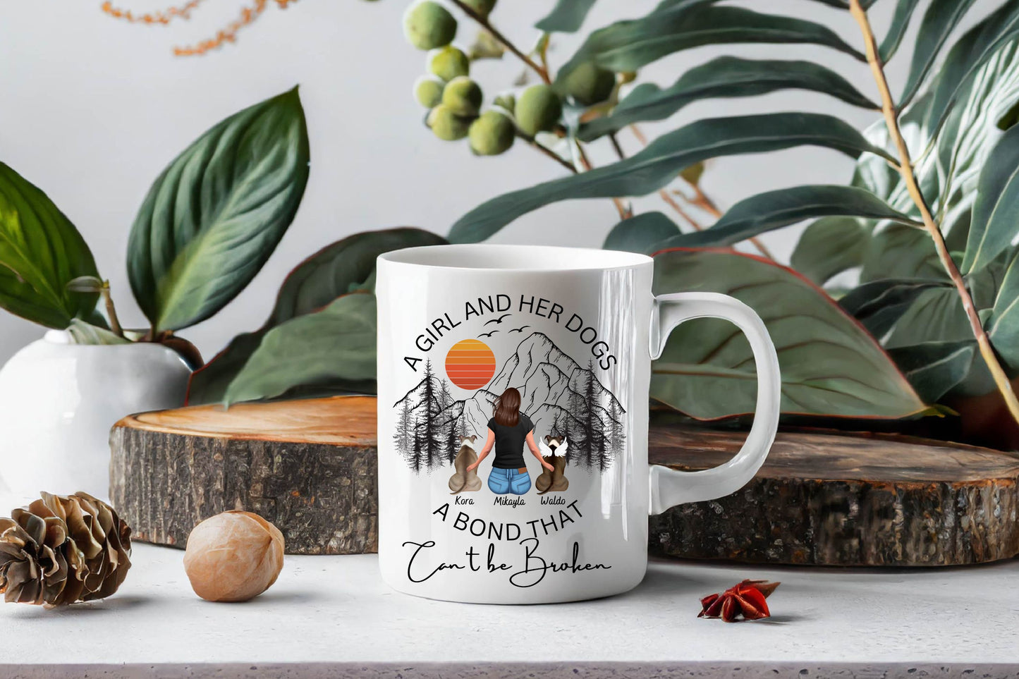 Customizable A Girl And Her Dogs PNG Perfect for Cricut Crafts! Personalize Shirts, Mugs, and More!