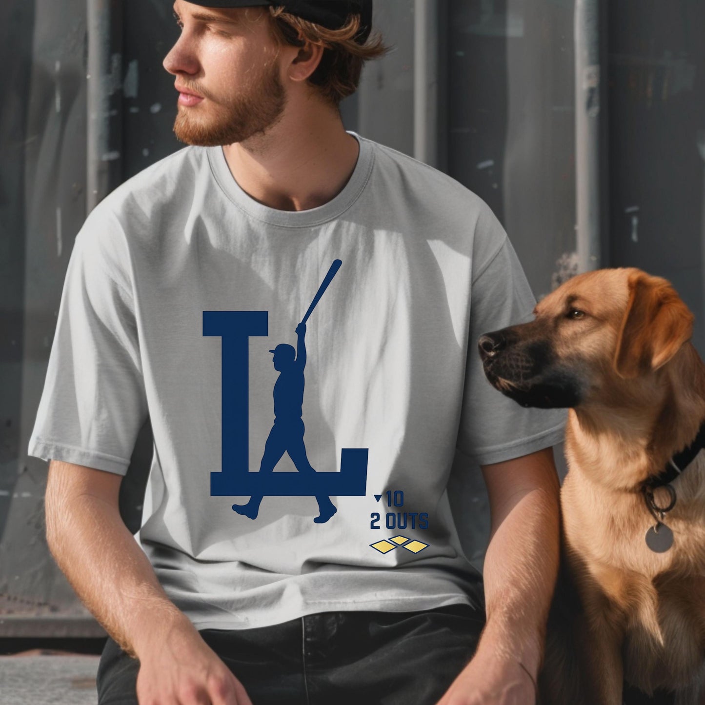 Baseball LA Walkoff Grand Slam PNG Bundle – LA Hearts Blue & White Digital Download