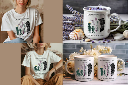 Grandma’s Girl Her Angel Now She’s Mine – Memorial Design for DIY Crafts & Keepsakes