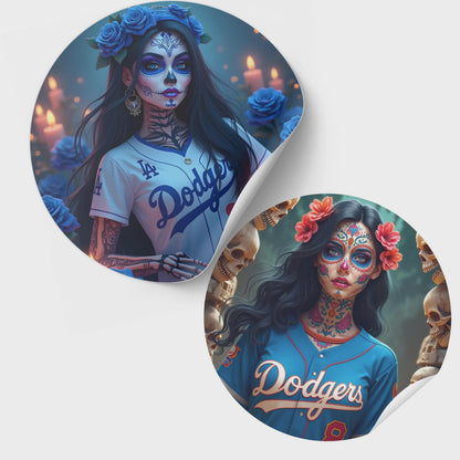 Day of the Dead Digital Bundle – 9 Sugar Skull & La Catrina JPG Designs (Instant Download)